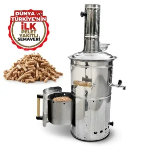 İfyıl Pelet Yakıtlı Dumansız Paslanmaz Çelik Semaver (4 Litre)